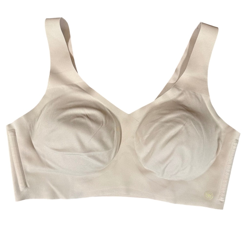 Honeylove M Beige V-Neck Wire Free Soft Form Bra Lined Womens Comfort LWBRO101